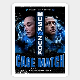 Musk vs Zuck Sticker